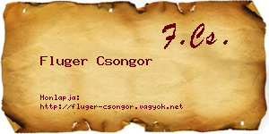 Fluger Csongor névjegykártya